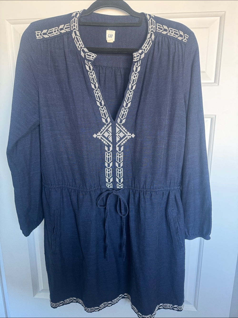 GAP Navy Tunic with White Embroidered Trim